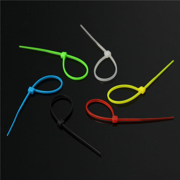 900pcs 100x2mm Nylon Cable Wire Zip Ties 6 Colors