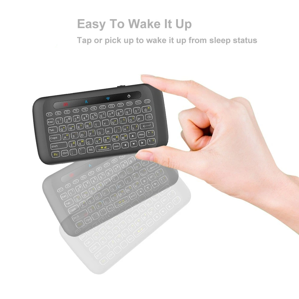 2.4GHz Backlight Colorful Wireless Keyboard with Large Touchpad for Smart TV Android Box PC Laptop