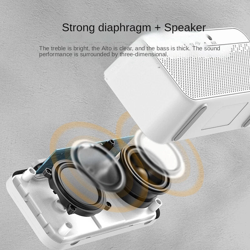 Bluetooth Speaker LED Screen Alarm Clock Day Demperature Display 3 Mode Night Light Outdoor Stereo Subwoofer