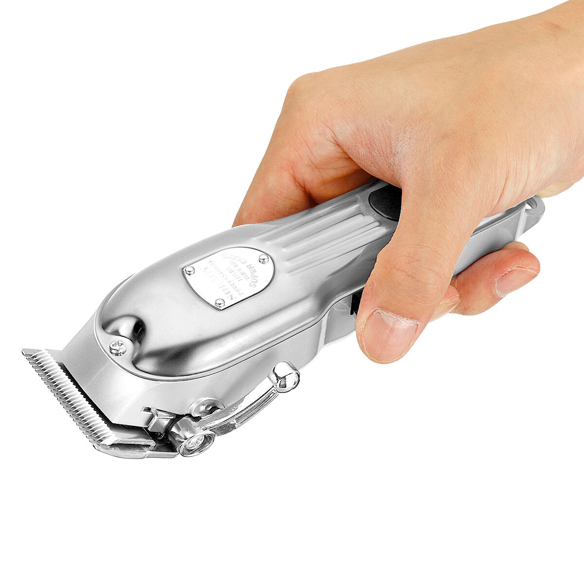 Stainless Steel Hair Clipper Display Adult USB Rechargeable Push Shear Beard Razor Hair Clipper