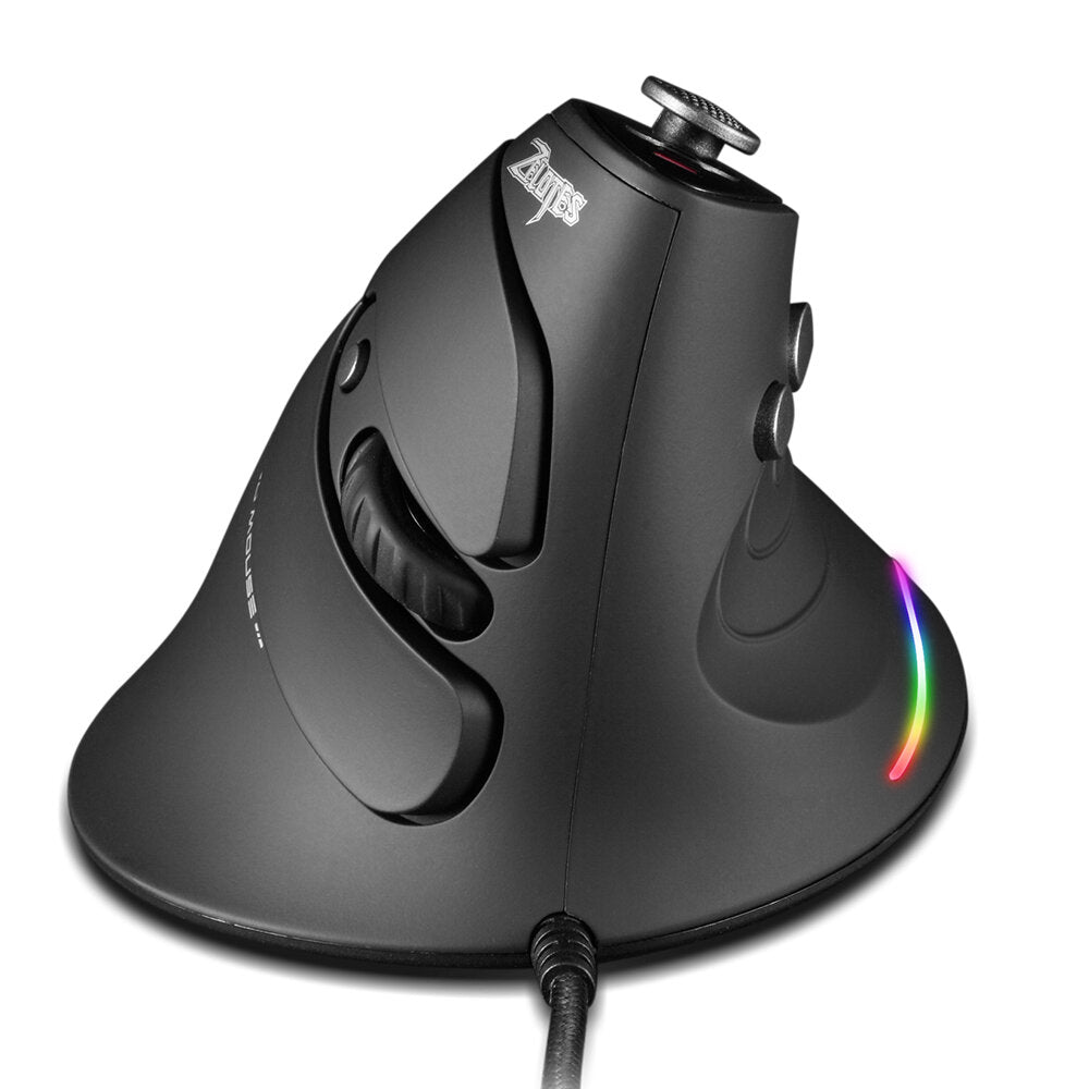 Wired Vertical Mouse 1000-10000DPI 12 Buttons RGB Backlit Optical Mice Ergonomic Programming Gaming Mouse