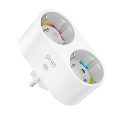 Smart Plug 2 IN 1 Dual EU Plug WiFi Outlet 16A Socket APP Remote Control Electricity Statistics Home Light Switch Timer Works With Alexa Google Home