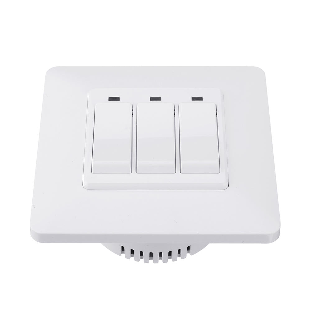 EU Standard 3 Gang Smart Push Button Switch Tuya Wireless Remote Control Work with Alexa Google Home
