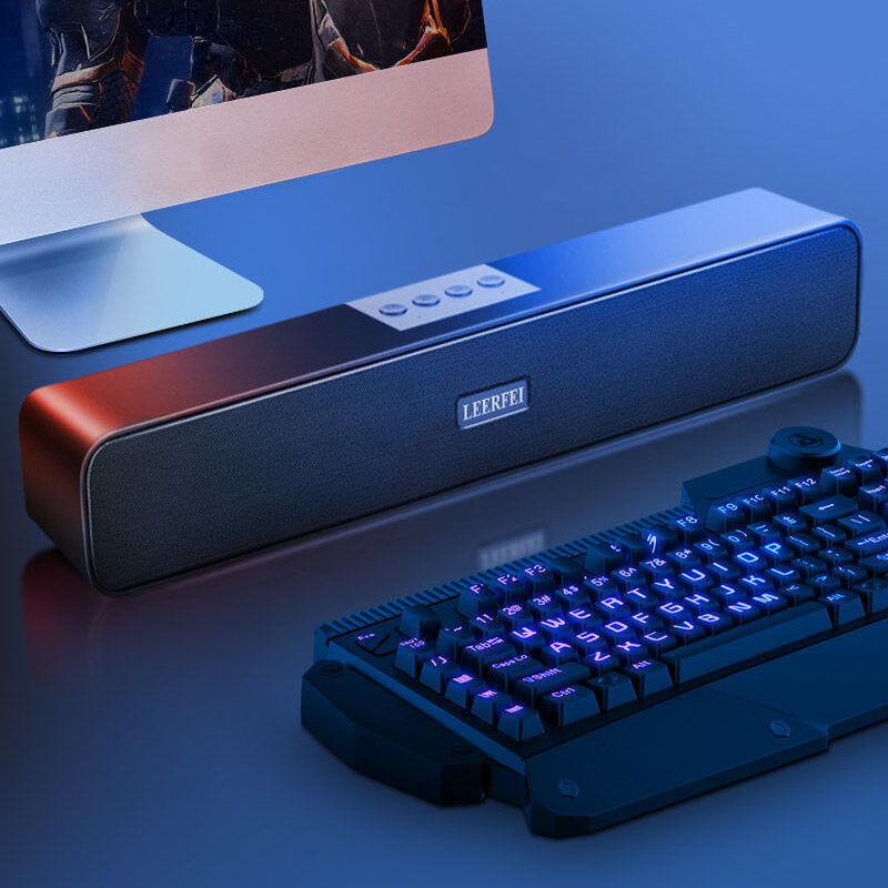 Wireless Bluetooth Smart Soundbar TV Speaker Home Theatre Echos Wall Computer TV Desktop USB Speakers U Disk AUX in