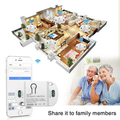 Smart WIFI Home Switch Led Light Universal Module DIY Smart Life WIFI Switch Supports 2 Way Control Work with Alexa Google Home Smart Life