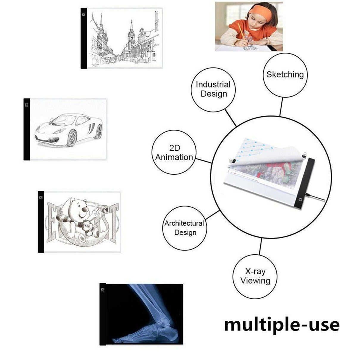 LED Artist Tattoo Art Stencil Board Light Box Table Tracing Drawing Board Pad