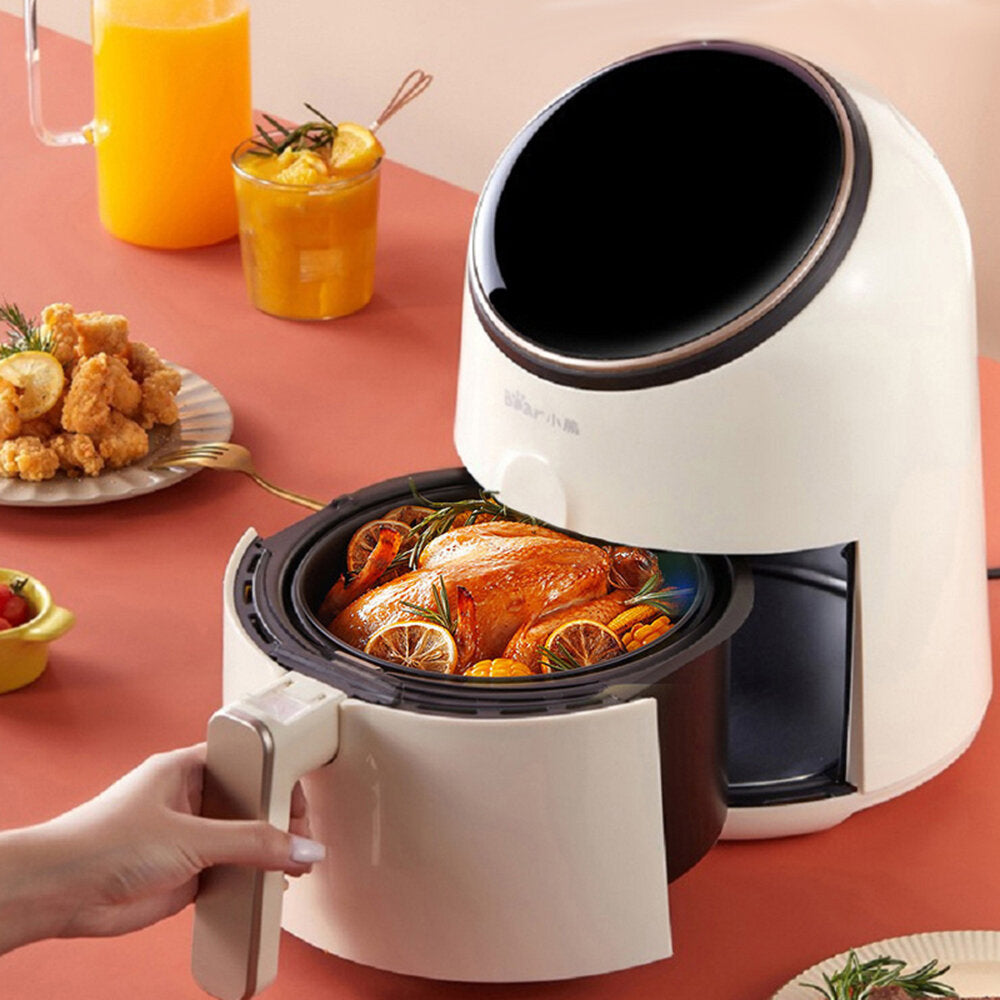 3.2L Large Capacity Electric Hot Air Fryers with 8 Presets 360 Cycle Heating Nonstick Basket