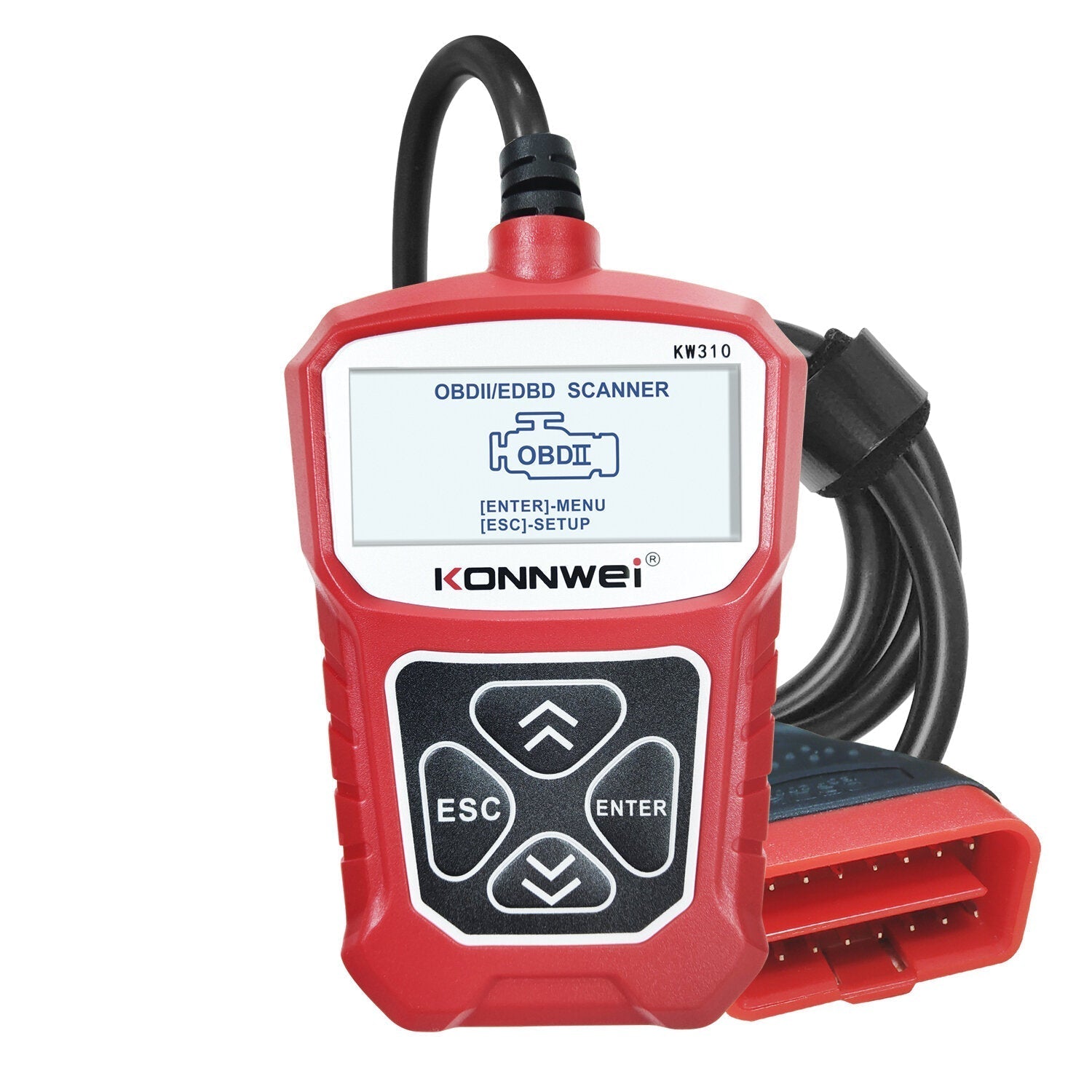 OBD2 Car Diagnostic Scanner EOBD Scan Tool DTC Engine Code Reader Voltage Test Built-in Speaker
