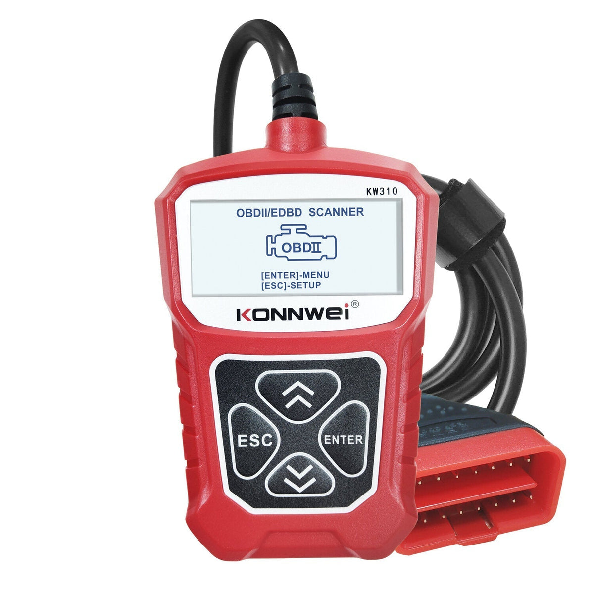 OBD2 Car Diagnostic Scanner EOBD Scan Tool DTC Engine Code Reader Voltage Test Built-in Speaker