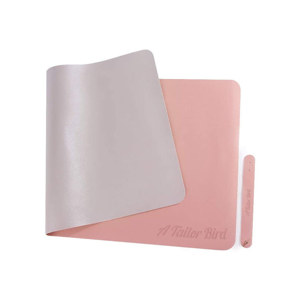 PU Leather Mouse Pad Waterproof Desktop Protective Mat Double Side Keyboard & Mouse Pad for Office Home