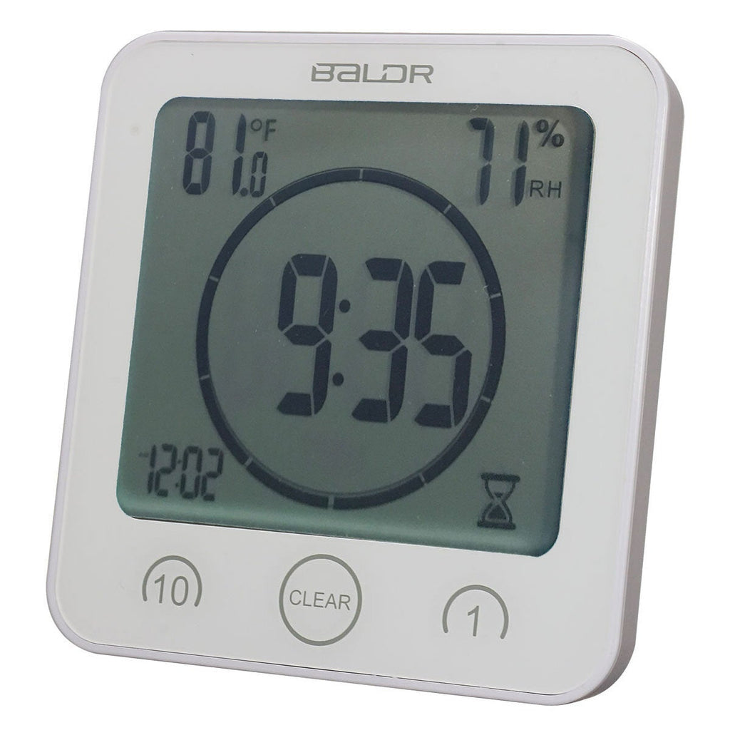 Digital Waterproof Shower Clock Temperature Sensor Wall Countdown Bathroom Timer