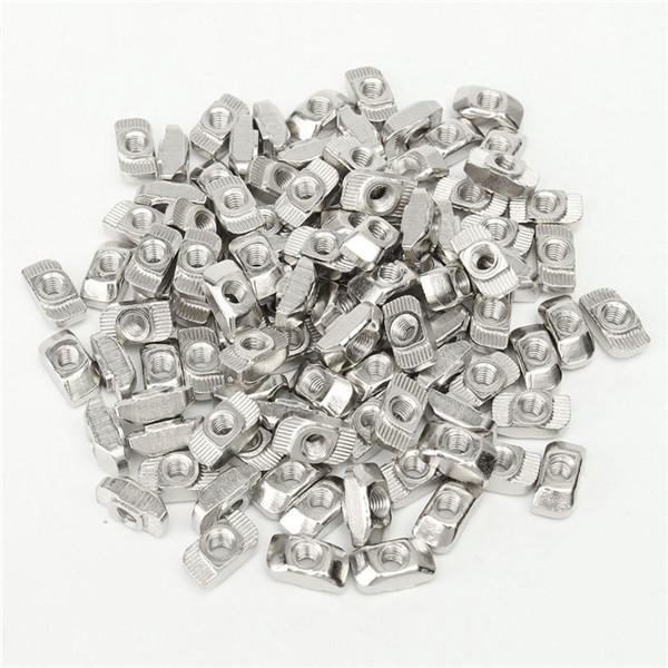 50pcs T Sliding Nut Block for 3030 Aluminum Profile Zinc Coated Plate Aluminum Accessories