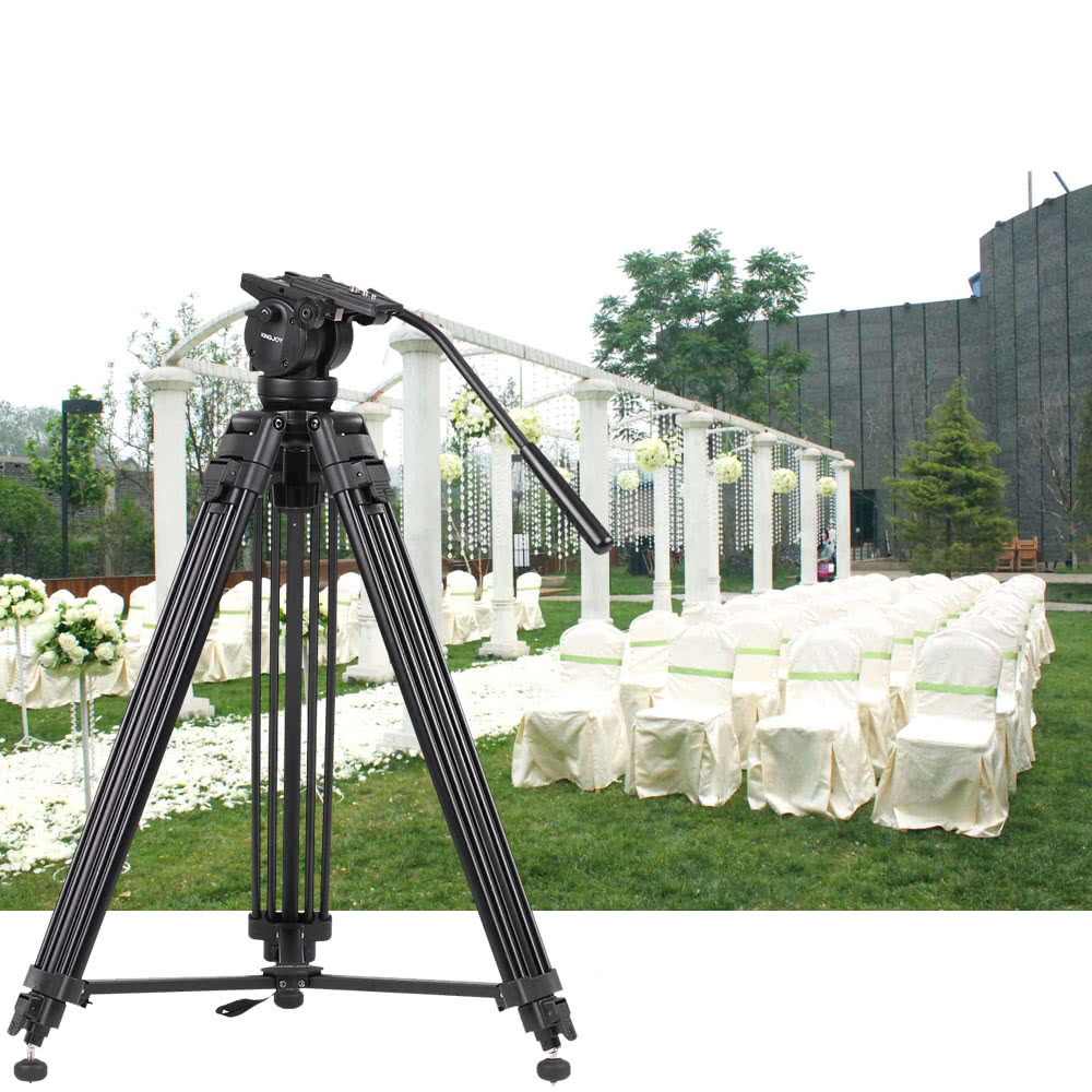 Alloy Video Photo Tripod Kit 360°Panorama Pan Fluid Ball Head for DSLR Camera Recorder DV