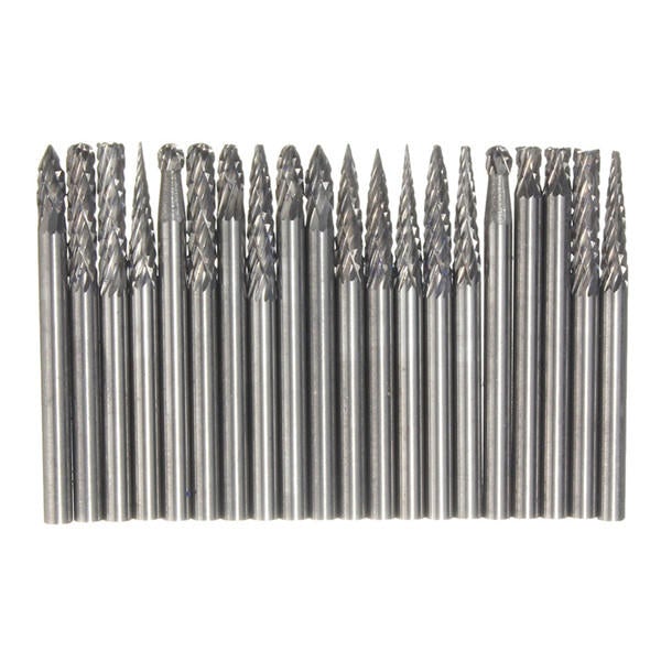 20pcs 1/8 Inch Shank Tungsten Carbide Cutter Rotary Burr Set