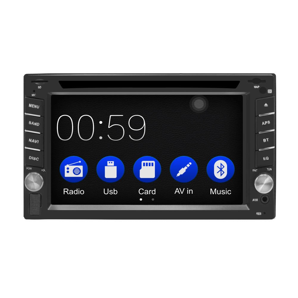 6.2 Inch 2 Din HD Car DVD Player Radio Stereo WinCE Bluetooth Carplay for GPS Navigation Support Rear Camera