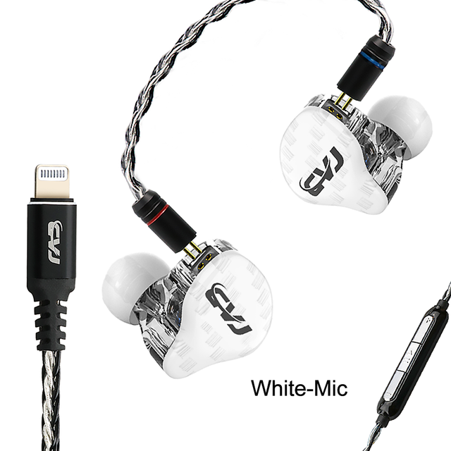 Certified for Lightning Earphones Socket 1DD + 1BA Stereo Bass Headsets with Microphone