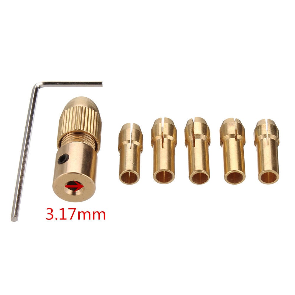 8pcs 0.5-3mm Small Electric Drill Bit Collet Twist Drill Chuck Tool for 3.17/5.05mm Shank