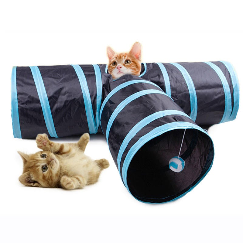 3 Way Cat Playing Tunnel Creative Pet Cat Floding Decompression Toys