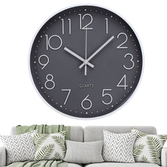 Glass One-piece Dial Wall Clock 3D Stereo Number Low Noise Wall Clock