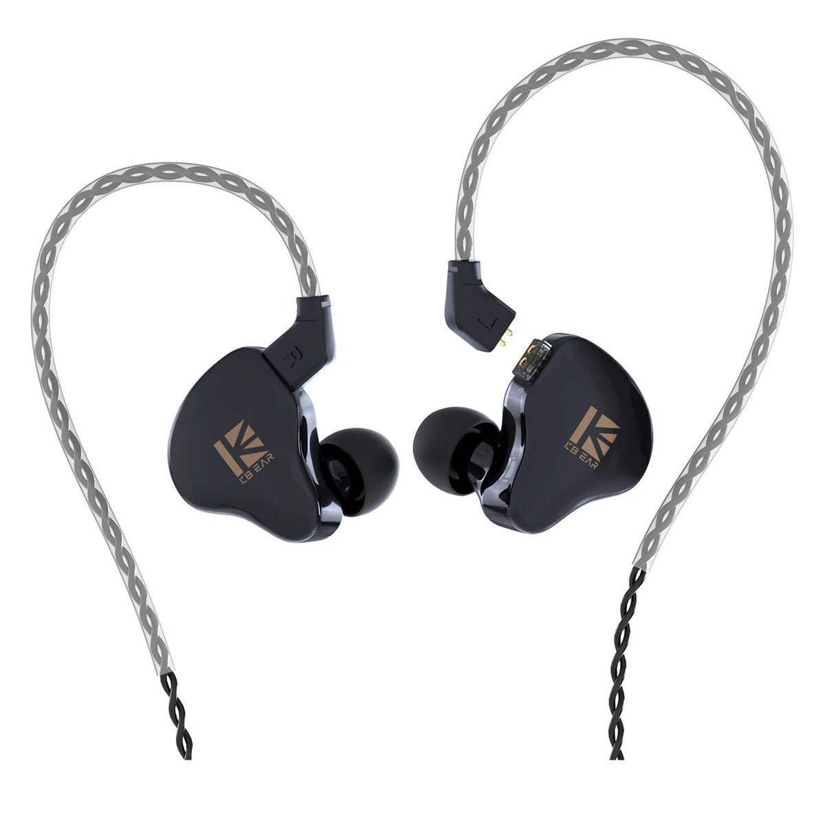 Dual Magnectic Circuit Dynamic In Ear Earphone Running Sport Hi-Fi Wired Headphones With Mic Earbuds Kbear KS2 KB06