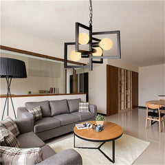 4 Heads Industrial Pendant Light Chandelier Ceiling Lamp for Kitchen Room Office AC110-250V