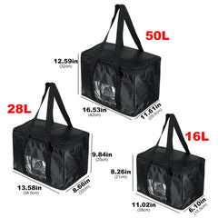 Black Oxford Cloth Insulation Bag Takeaway Storage Cnternal Composite Pearl Cotton Woven Hand Strap PE Film