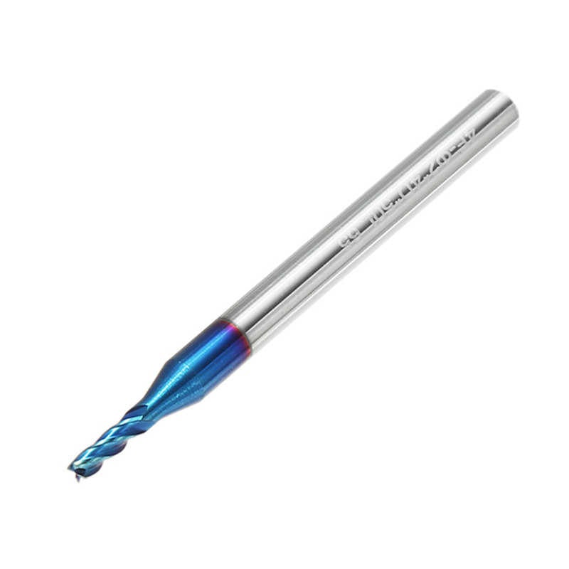 9pcs 1-10mm 4 Flutes Tungsten Carbide Milling Cutter HRC65 Blue NACO Coated Milling Cutter CNC Tool