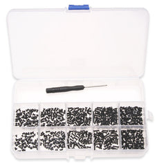 500PCS Mini KM Countersunk Head Cross Phillips Screws M2-M3 Series Black Machine Screw Distribution Installation Tool
