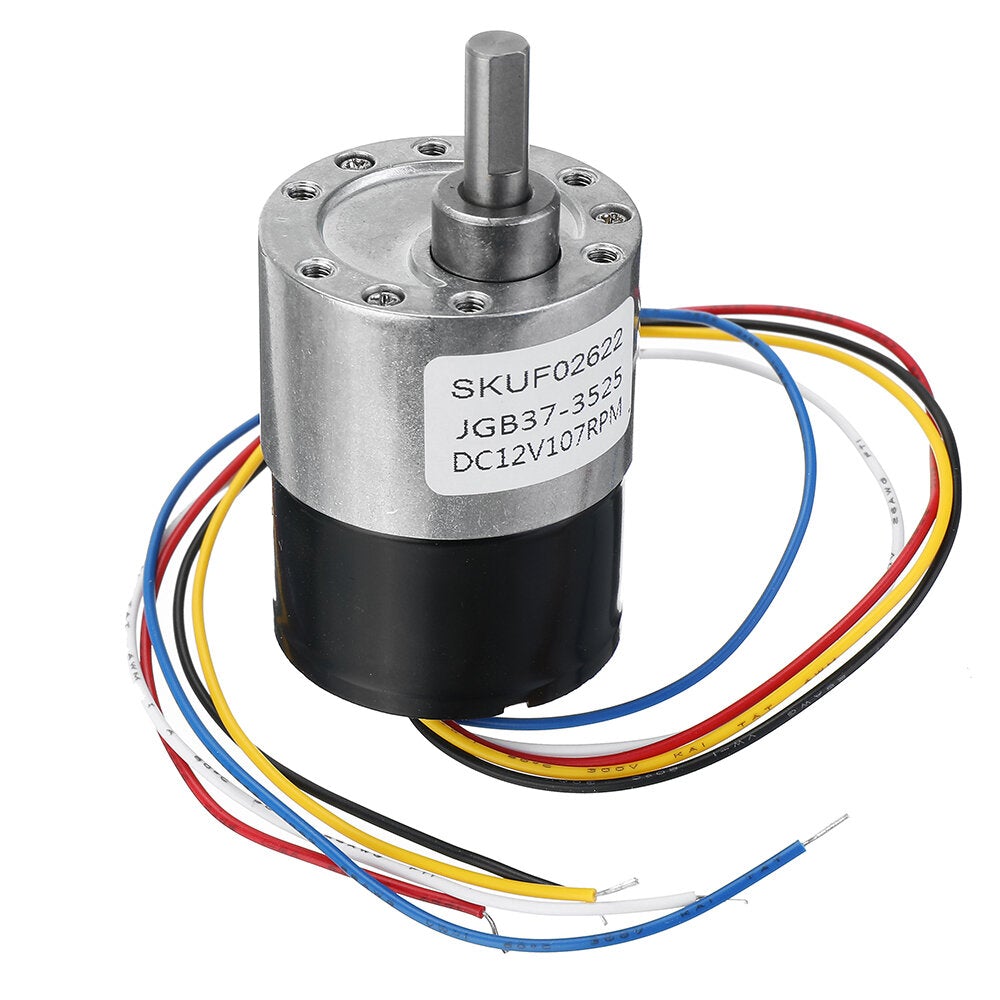 DC 12V Brushless Motor 107rpm Gear Reduction Motor 37MM Geared Motor