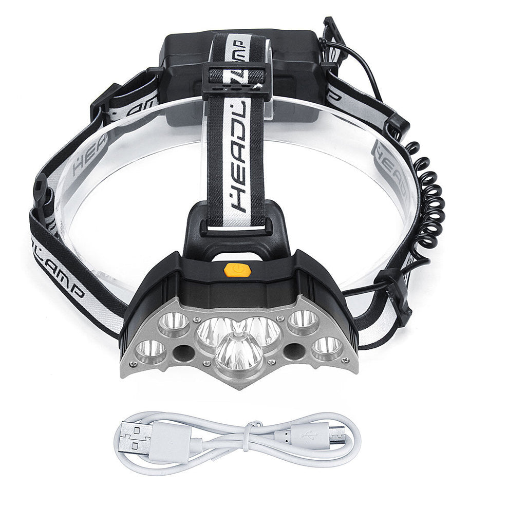 Headlamp 18650 Battery USB Fishing Flashlight Camping Hunting Cycling Bike Bicycle