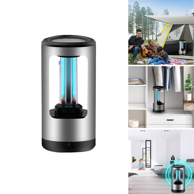 3.7V 2.5W Sterilization UV Lamp Ozone Double Disinfection Rechargeable 5m Bactrial Sterilization Desk Lamp