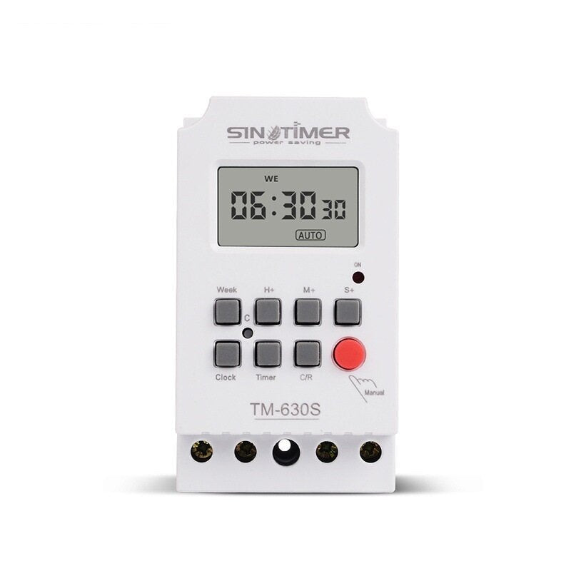 220V LCD Digital Programmable Timer Switch with Interval 1 Second Power Direct Output