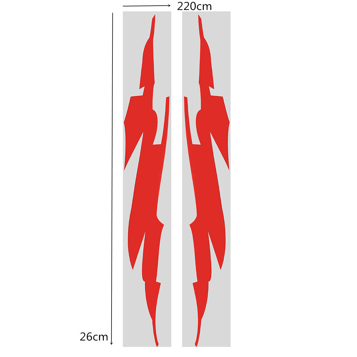 Sports Racing Stripe Graphic Sticker Red Auto Car Body Side Door for Vinyl