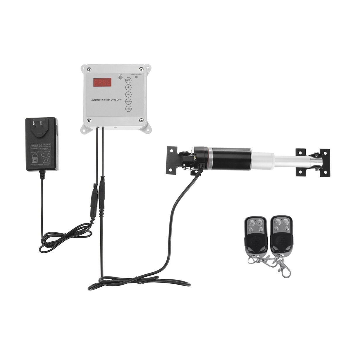 Automatic Chicken Coop Door Opener Light Sensor for Heavy Duty Dual Swing Gates