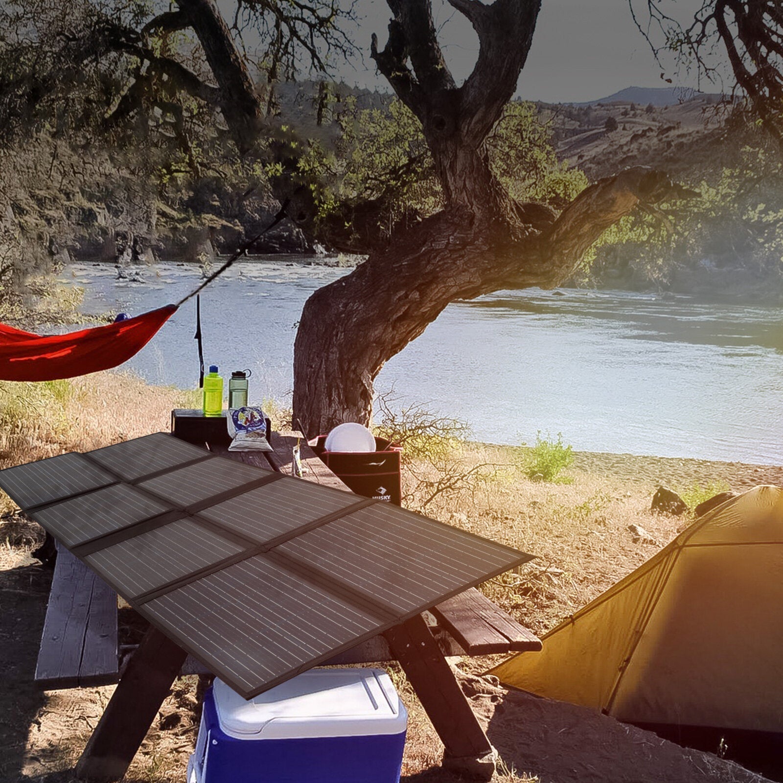 200W Portable Monocrystalline Solar Panel Equipped With 20A MPPT Charger Controller Suitable For Outdoor RV Boat Camping