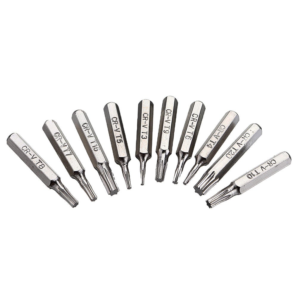 10pcs 4mm CR-V Screwdriver Bit Set Slotted Torx Batch Head Bit Mobile Phone Repair Tools Kit