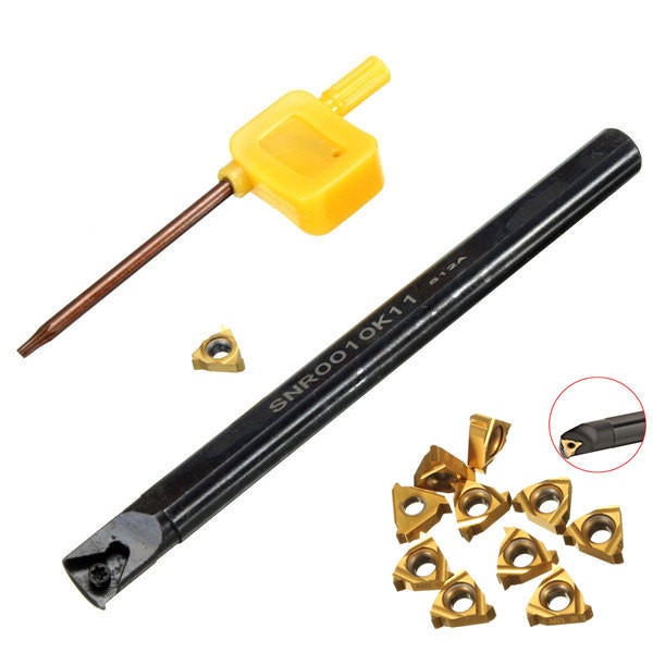 Internal Turning Tool Holder with 11pcs 11IR A60 Carbide Inserts