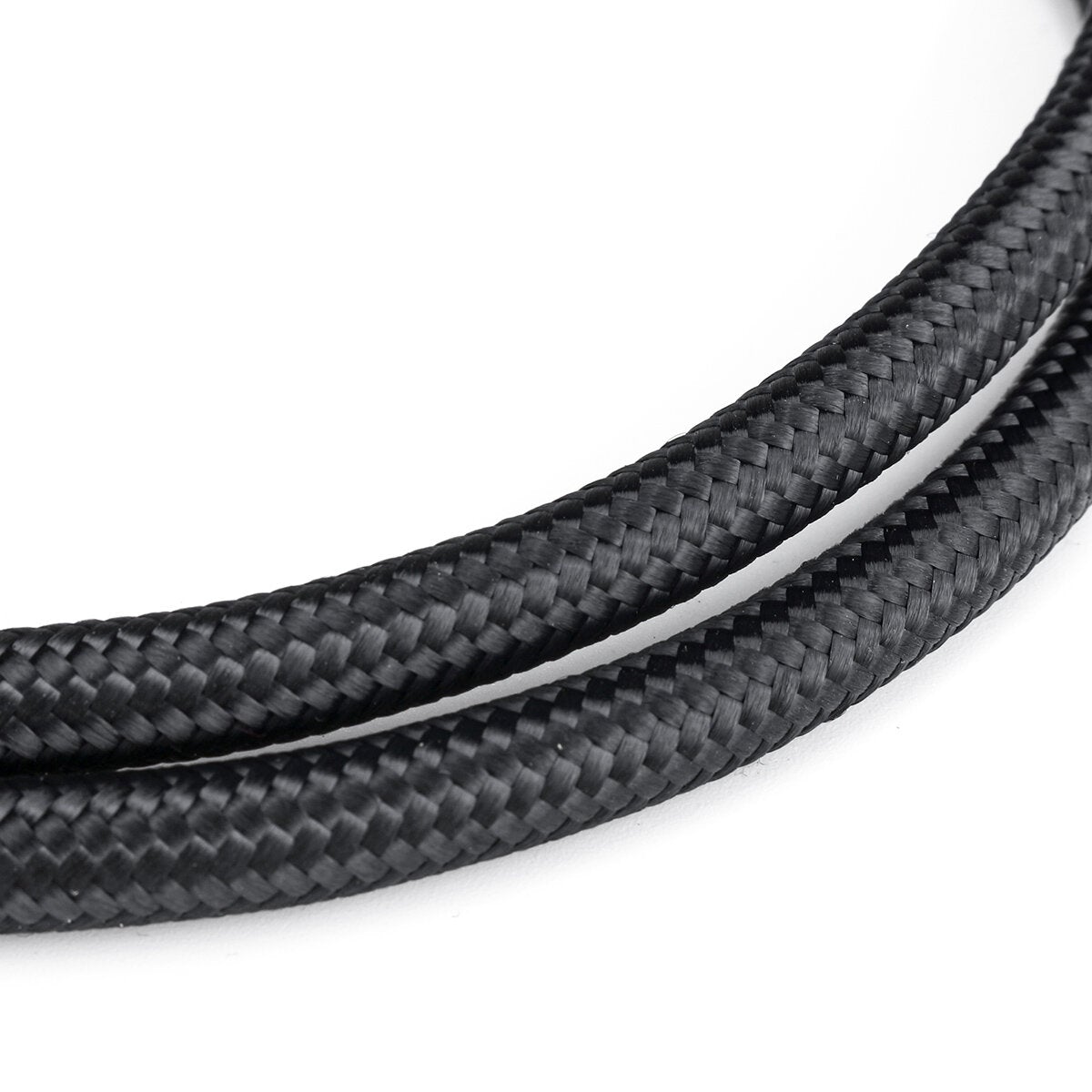3FT Fuel Hose Oil Gas Line Pipe PTFE Nylon Stainless Steel Hose