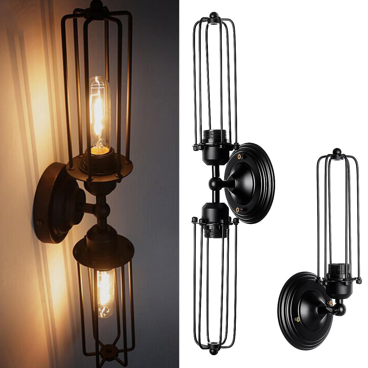 1/2 Head Wall Light Aisle Lamp Sconce Fixture Bedroom Home
