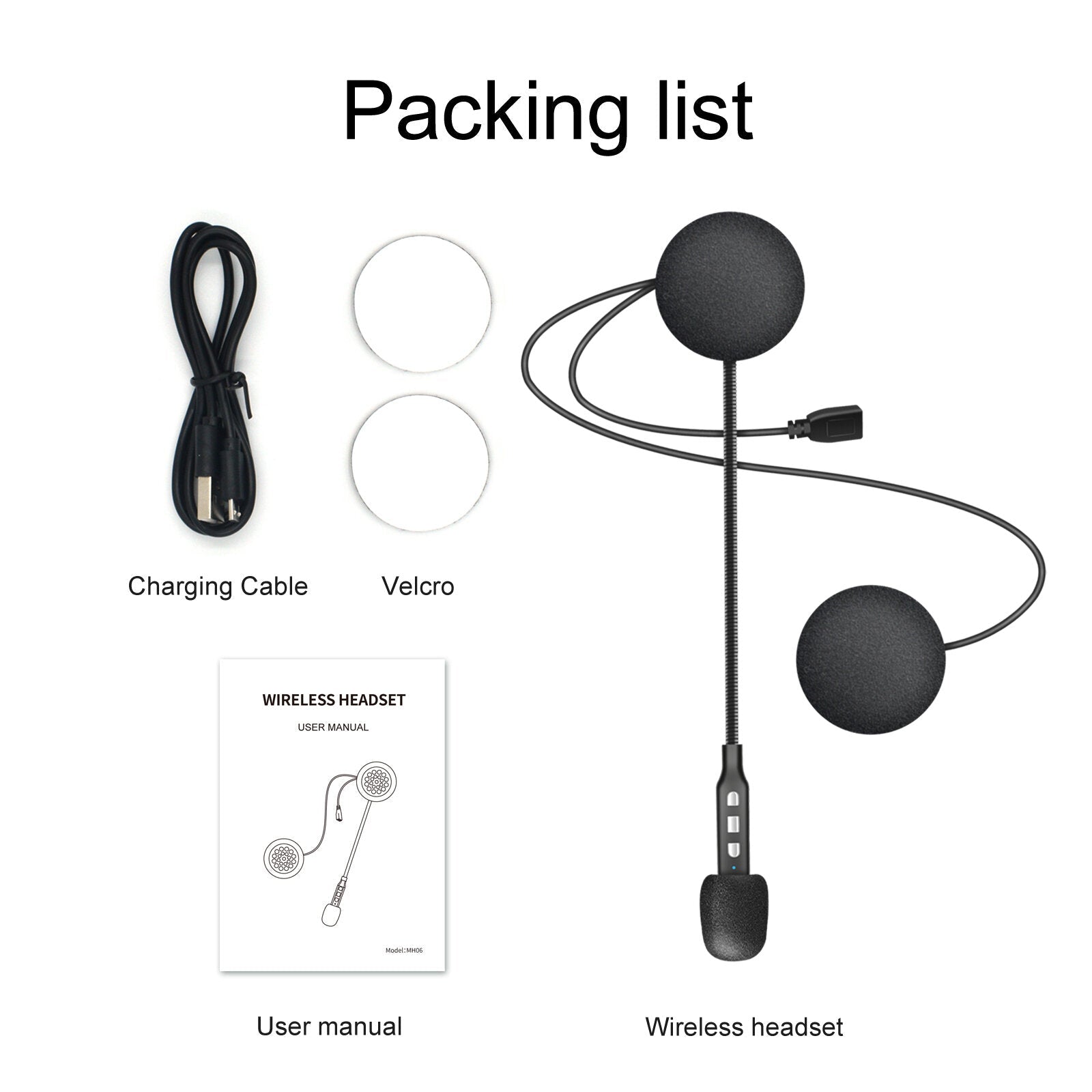 Motorcycle Helmet Bluetooth 5.0 Navigation Noise Reduction Handsfree Headset