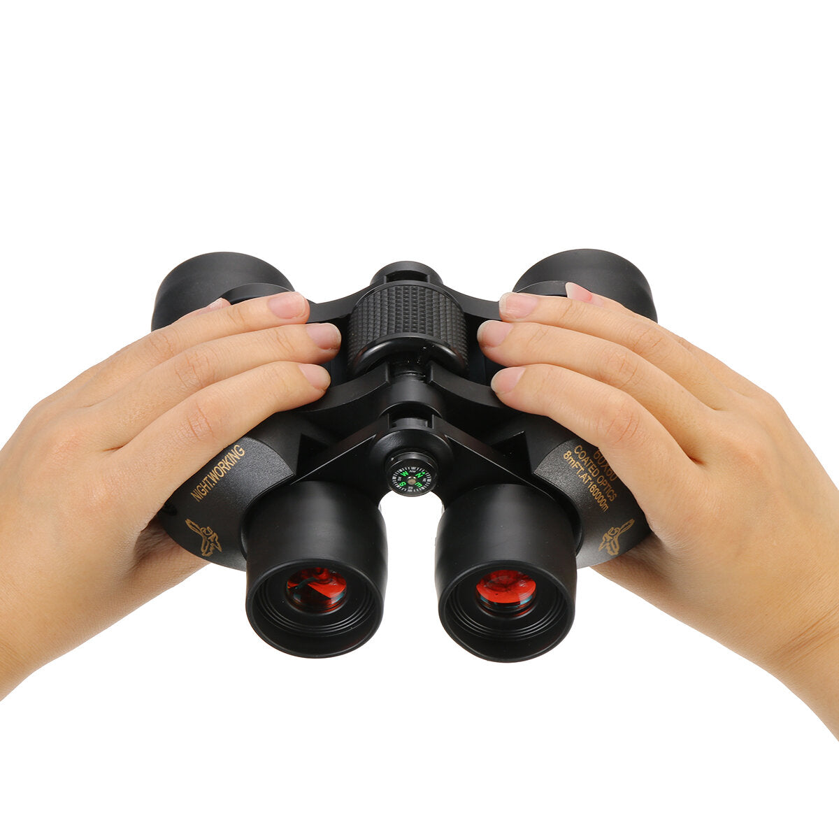 60x60 5-3000M Day/Night HD Hunting Binoculars With Compass Coordinates Outdoor Camping Waterproof Telescope