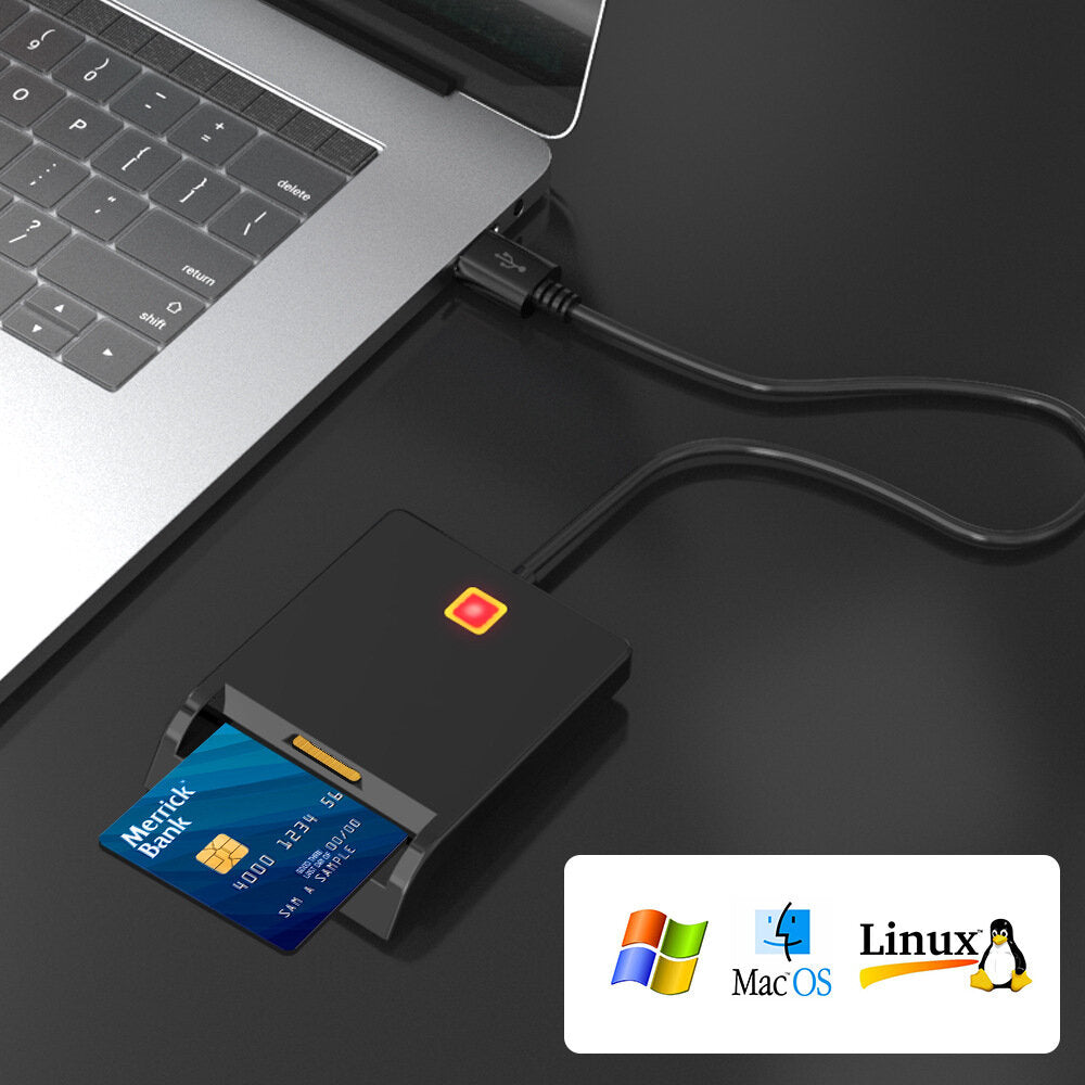 USB2.0 CAC Smart Card Reader ID Bank Card SIM Phone Card Multiple functions Tax Return Card Reader