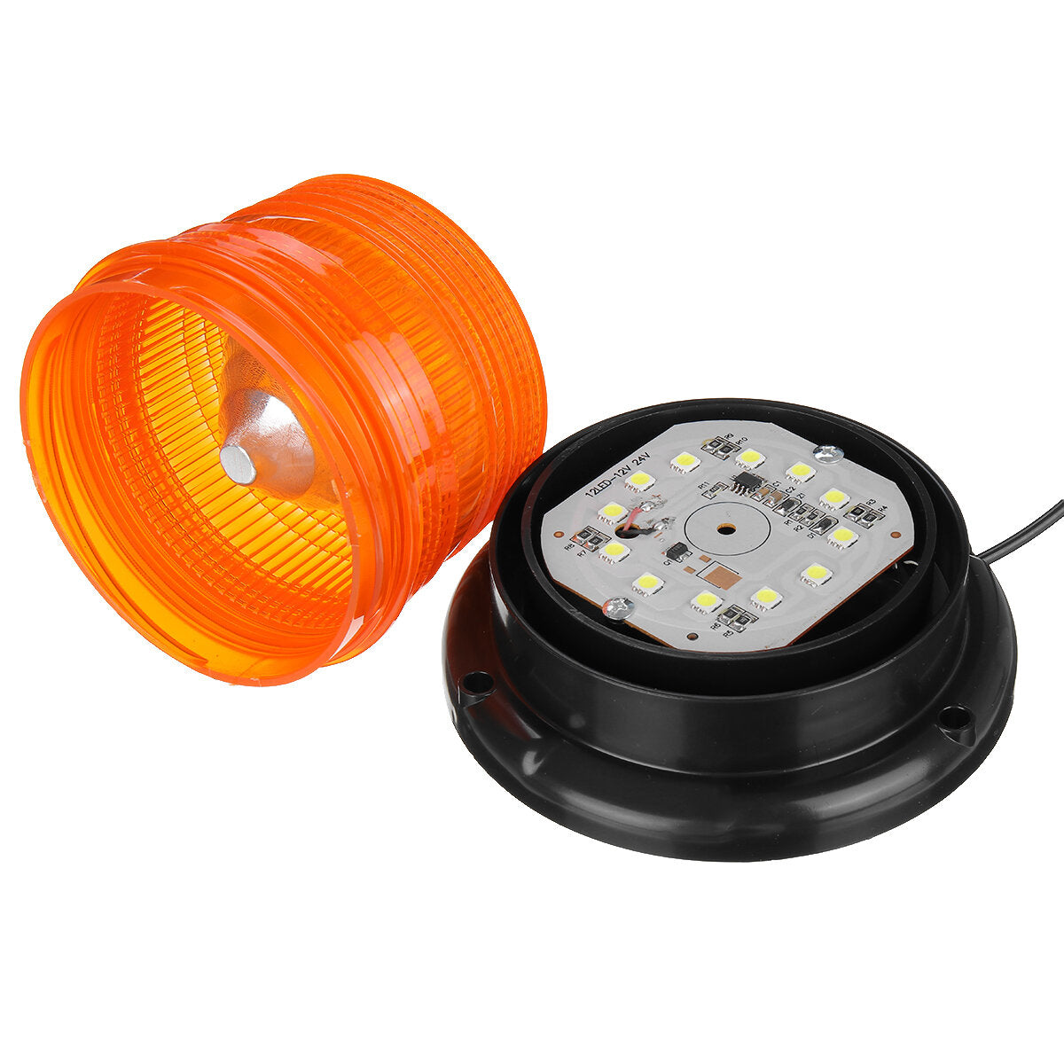 10W 12V 12LED SMD 3528 Amber Strobe Emergency Warning Light Explosion Flash
