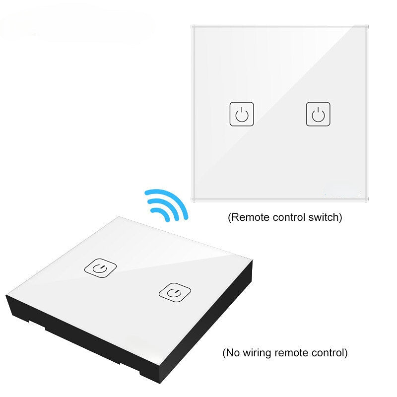 WIFI 433RF Remote Control Touch Switch 1Way 2Way 3Way Wall Touch Sensor Light Switch Crystal Glass Smart Switch Power For Smart Home