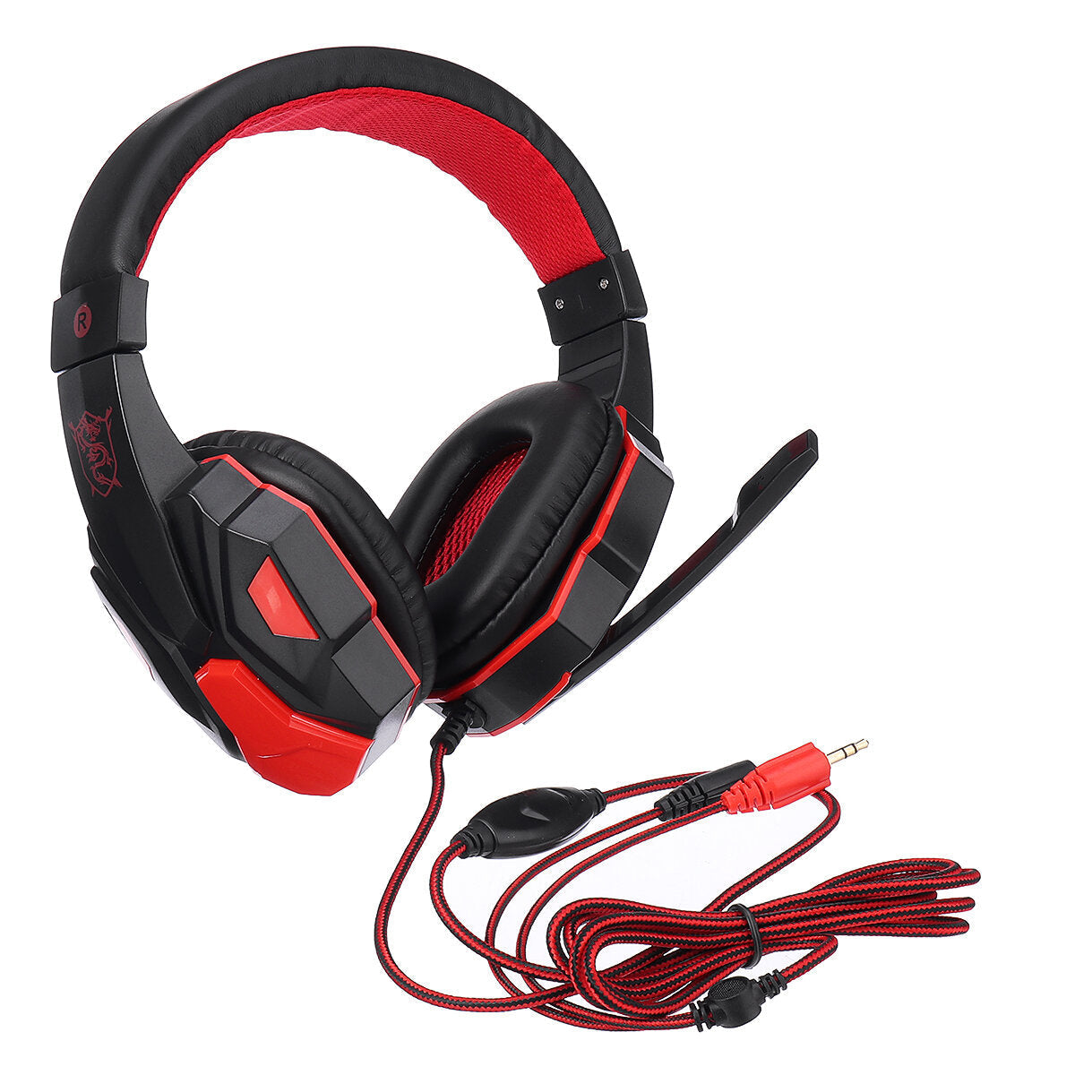 Gaming Headphones Wired Gamer Headset Stereo Sound Over Ear Headphone with Mic LED Light for PS4 XBOX PC Laptop Computer