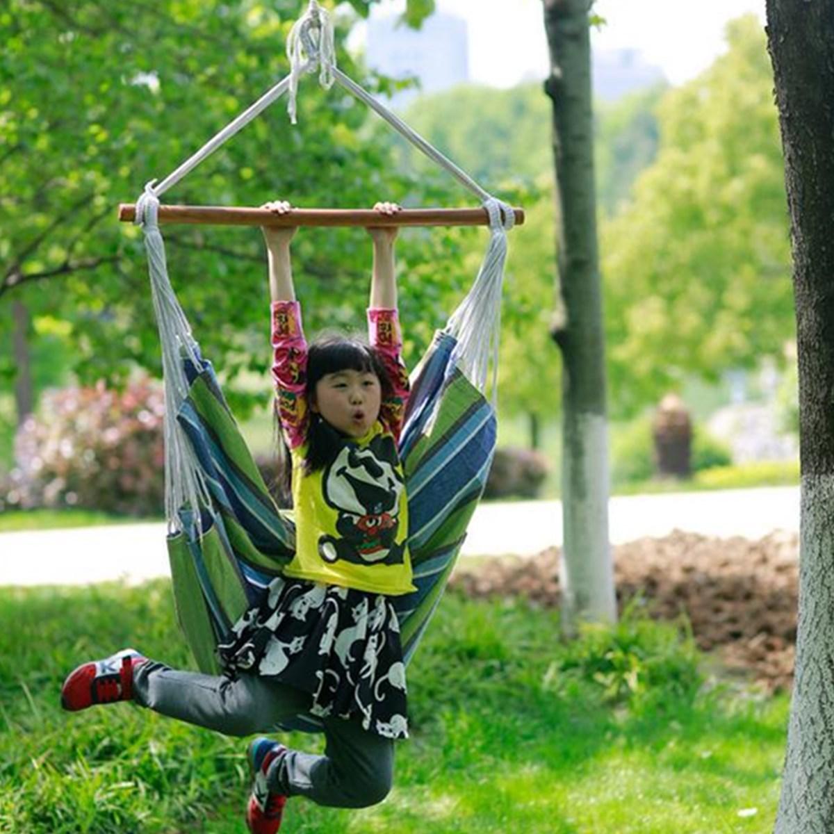 Outdoor Canvas Hammock Chair Swing Hanging Chair Relax Soft Indoor Garden Camping Swing