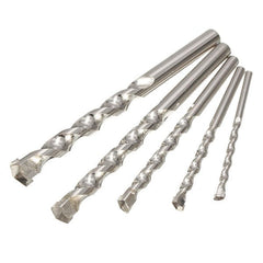 5pcs 4/5/6/8/10mm Hard Alloy Round Shank Hammer Drill Bit Masonry Bits