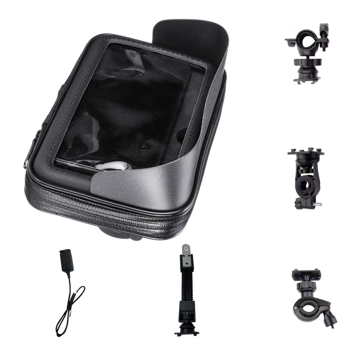 6.3'' Waterproof Motorcycle Bicycle Cell Phone/GPS Holder Case Bag Handlebar Mount Smart Phone Bag