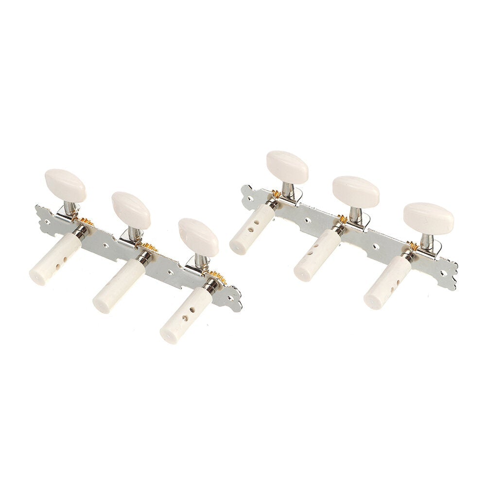 2Pcs Acoustic Classical Guitar Tuning Pegs Machine Heads Tuners Guitar Parts White