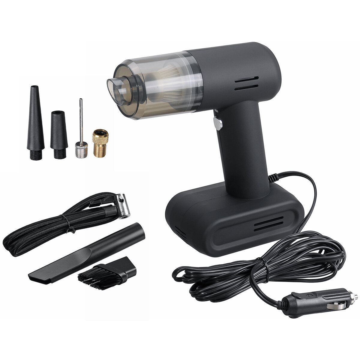 4-in-1 LCD Display Air Pump Wireless/Wired LED Vacuum Cleaner Car Charger Household Cleaning Tools